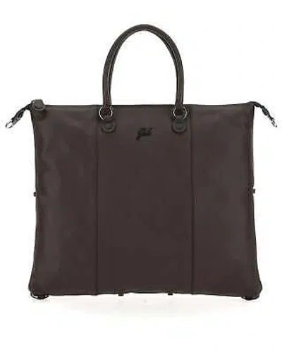 Pre-owned Gabs Bag G3 Plus M Soft Handbag Leather Ebony Woman In Brown