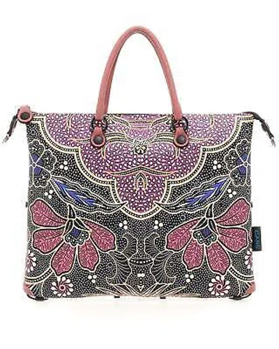 Pre-owned Gabs Bag G3 Plus Tg M - Holiday Black Handbag Leather Africa Woman In Multicolor