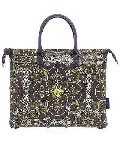 Pre-owned Gabs Bag G3 Plus Tg M - Holiday Black Handbag Leather Ethnic Woman In Multicolor