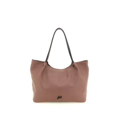 Gabs Hammered Leather Shoulder Bag With Double Handles In Pink