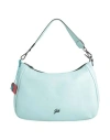Gabs Isabel Woman Shoulder Bag Turquoise Size - Calfskin In Blue
