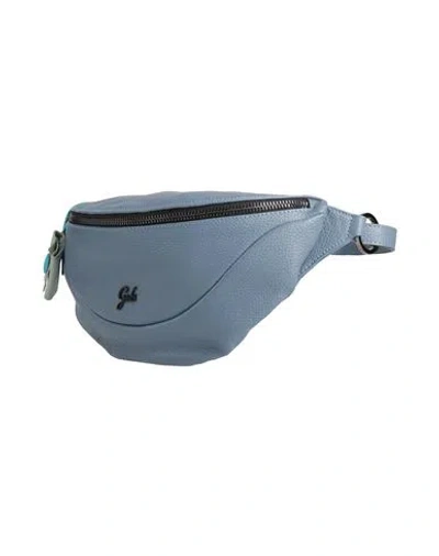 Gabs Woman Belt Bag Slate Blue Size - Calfskin In Pattern