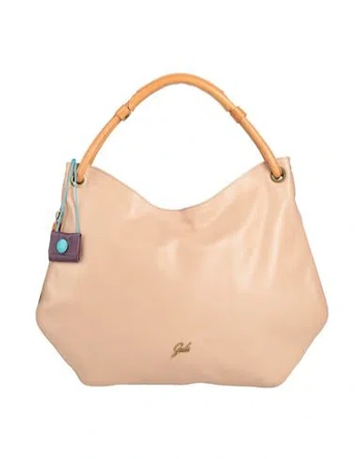 Gabs Woman Handbag Camel Size - Calfskin, Polyamide In Sand