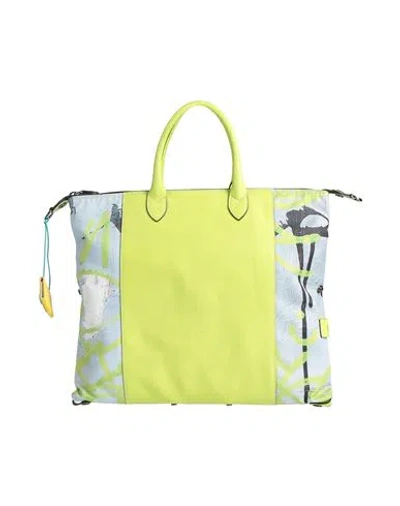 Gabs Woman Handbag Lime Green Size - Calfskin, Polyamide In Multi