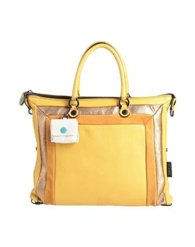 Gabs Woman Handbag Marigold Size - Calfskin, Cotton In Yellow