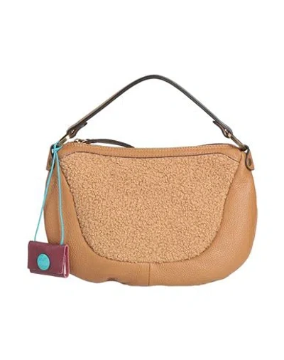 Gabs Woman Handbag Tan Size - Calfskin, Polyester In Black
