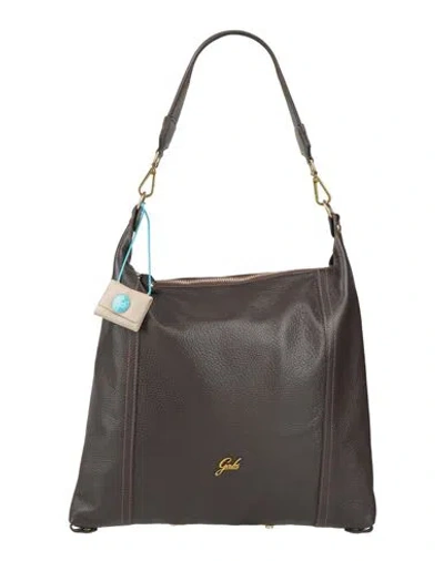 Gabs Woman Shoulder Bag Dark Brown Size - Calfskin