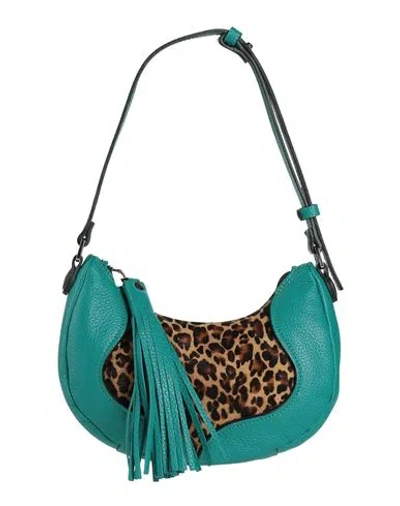 Gabs Woman Shoulder Bag Turquoise Size - Calfskin In Blue