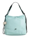 Gabs Woman Shoulder Bag Turquoise Size - Cotton, Calfskin In Blue
