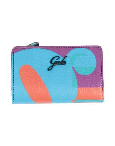 Gabs Woman Wallet Turquoise Size - Calfskin In Blue