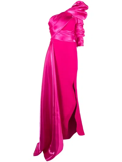 Gaby Charbachy Asymmetrisches Abendkleid In Pink
