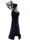 Gaby Charbachy Asymmetric Gown In Black