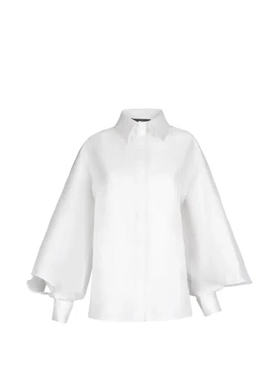 Gaby Charbachy Balloon-sleeve Concealed-fastening Shirt In White