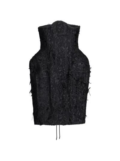 Gaby Charbachy Corset-style Lace-up Mini Skirt In Black
