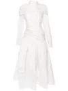 Gaby Charbachy Draped Asymmetric Maxi Dress In White