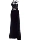 Gaby Charbachy Draped Gown In Black