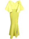 Gaby Charbachy Schulterfreies Maxikleid In Green