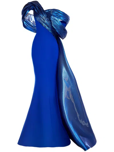 Gaby Charbachy Off-shoulder Mermaid Gown In Blue
