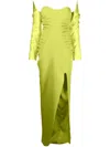 Gaby Charbachy Schulterfreies Abendkleid In Green