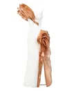 Gaby Charbachy Ruffle-detail Side-split Evening Gown In Multi