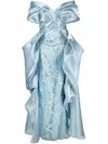 Gaby Charbachy Langes Kleid Mit Pailletten In Blue