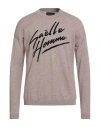 Gaelle Paris Gaëlle Paris Homme Man Sweater Light Brown Size Xl Viscose, Polyester, Polyamide In Gray