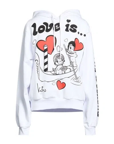Gaelle Paris Gaëlle Paris Love Is. By Gaëlle Paris Woman Sweatshirt White Size 2 Cotton, Elastane