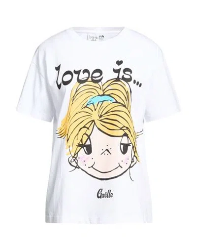 Gaelle Paris Gaëlle Paris Love Is. By Gaëlle Paris Woman T-shirt White Size 1 Cotton