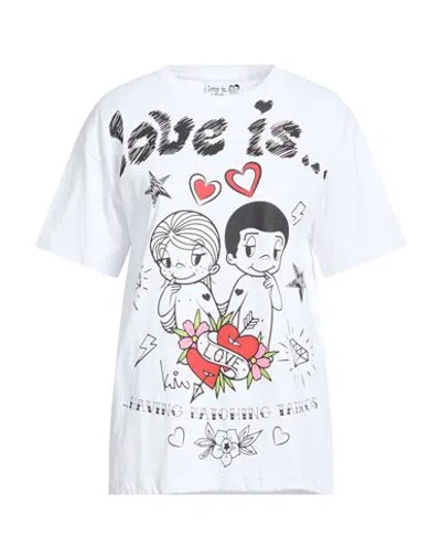 Gaelle Paris Gaëlle Paris Love Is. By Gaëlle Paris Woman T-shirt White Size 1 Cotton In Multi