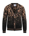 Gaelle Paris Gaëlle Paris Man Cardigan Camel Size S Acrylic, Polyamide, Alpaca Wool In Brown