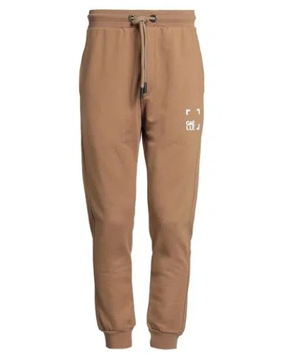 GAELLE PARIS GAËLLE PARIS MAN PANTS CAMEL SIZE XXL COTTON