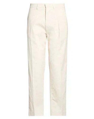 Gaelle Paris Gaëlle Paris Man Pants Ivory Size 28 Cotton, Linen In White