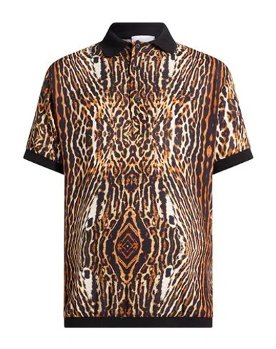 Gaelle Paris Gaëlle Paris Man Polo Shirt Black Size 38 Viscose In Multi