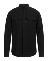 Gaelle Paris Gaëlle Paris Man Shirt Black Size 42 Viscose, Linen