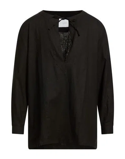 Gaelle Paris Gaëlle Paris Man Shirt Black Size 40 Viscose, Linen