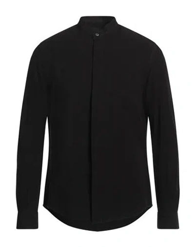 Gaelle Paris Gaëlle Paris Man Shirt Black Size 42 Viscose, Linen