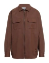 Gaelle Paris Gaëlle Paris Man Shirt Brown Size 40 Polyester, Wool, Elastane In Brown