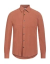Gaelle Paris Gaëlle Paris Man Shirt Camel Size 34 Viscose, Linen In Beige