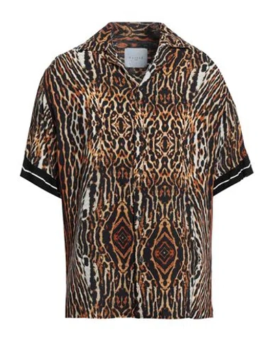 Gaelle Paris Gaëlle Paris Man Shirt Camel Size 38 Viscose In Beige