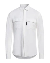 Gaelle Paris Gaëlle Paris Man Shirt White Size 42 Viscose, Linen In White