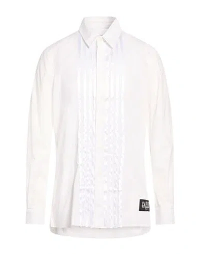 Gaelle Paris Gaëlle Paris Man Shirt White Size 42 Cotton, Elastane