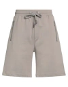 Gaelle Paris Gaëlle Paris Man Shorts & Bermuda Shorts Grey Size M Cotton, Polyamide