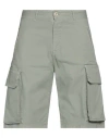 Gaelle Paris Gaëlle Paris Man Shorts & Bermuda Shorts Sage Green Size 28 Cotton, Elastane In Sage Green