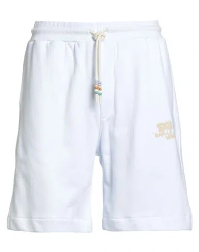 Gaelle Paris Gaëlle Paris Man Shorts & Bermuda Shorts White Size L Cotton, Elastane In Gray