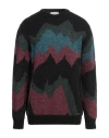 Gaelle Paris Gaëlle Paris Man Sweater Black Size L Acrylic, Polyamide, Alpaca Wool In Black