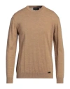 Gaelle Paris Gaëlle Paris Man Sweater Camel Size Xl Acrylic, Wool, Viscose, Alpaca Wool In Beige