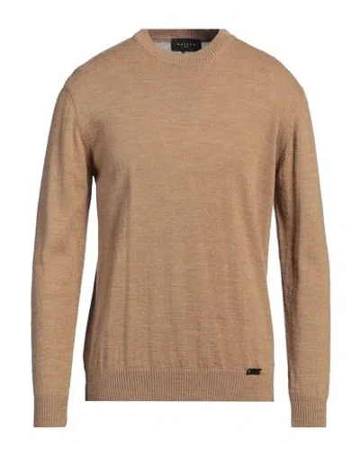 Gaelle Paris Gaëlle Paris Man Sweater Camel Size Xl Acrylic, Wool, Viscose, Alpaca Wool In Beige
