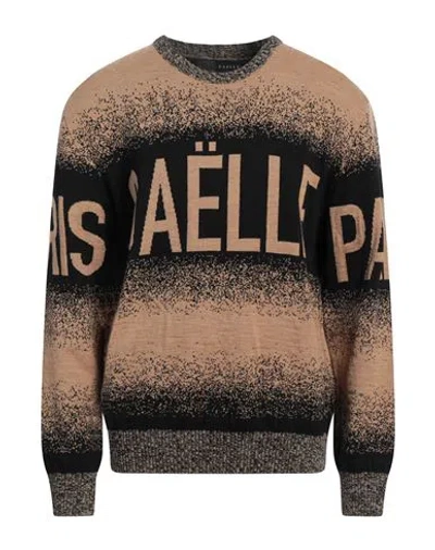 Gaelle Paris Gaëlle Paris Man Sweater Sand Size L Acrylic, Wool, Viscose, Alpaca Wool In Brown
