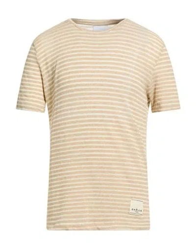 Gaelle Paris Gaëlle Paris Man Sweater Sand Size L Cotton, Linen, Elastane In Neutral