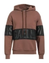 Gaelle Paris Gaëlle Paris Man Sweatshirt Brown Size S Cotton, Polyester